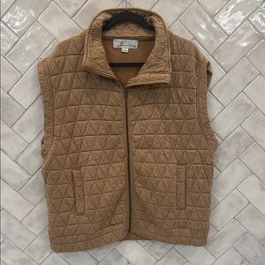 Vintage Havana Tan Quilted Vest new